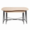 Tableau en bois naturel avec structure métallique 120 x 60 x 75cm pour bureau ou espace de travail