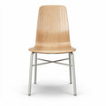 Chaise en bois clair avec structure en métal gris dimensions 45 x 45 x 90cm