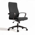 Chaise de bureau ergonomique en tissu noir dimensions 50 x 60 x 120cm